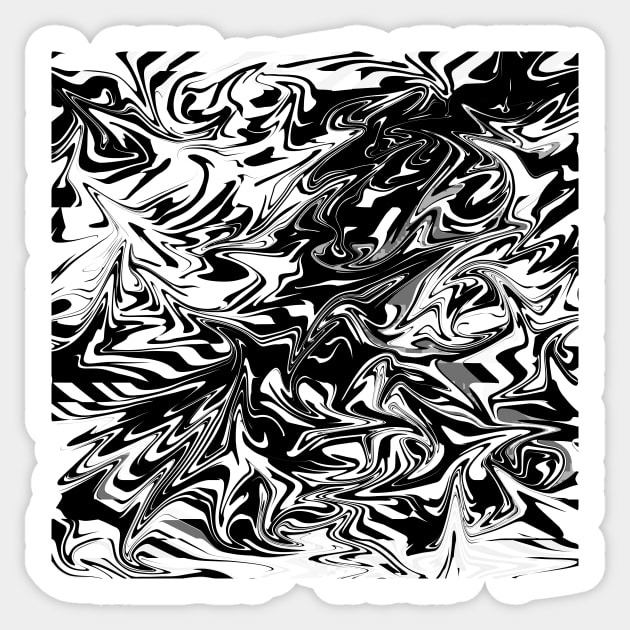 Distorted Black 02 Sticker by DigitalSolo